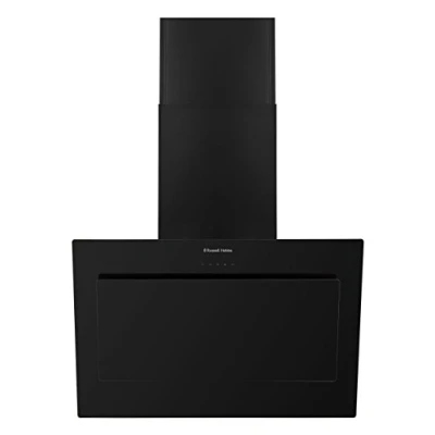 Image of Russell Hobbs RHGCH902B 90cm Wide Black Glass Chimney Cooker Hood