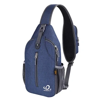 Image of Waterfly Sling Bag Backpack Shoulder Crossbody Chest Bags Hiking Casual Daypack for Men Women (Dark Blue)