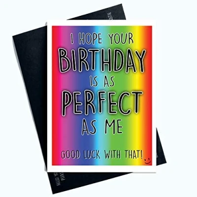 Image of Birthday Day Cards Funny Greeting for Him Perfect Profanity Her Card Boyfriend Husband Fiancé Fiancée LGBTQ LGBT Gifts Comedy PC759