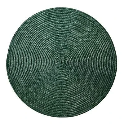 Image of Walton &amp; Co Green Circular Ribbed Placemat