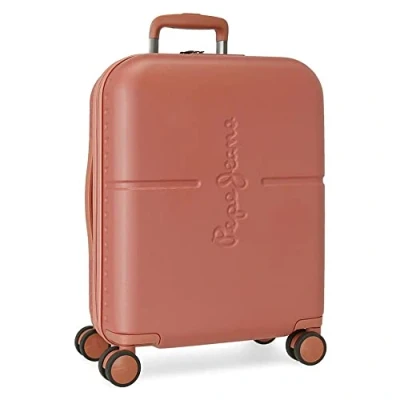 Image of Pepe Jeans Highlight Terracotta Cabin Suitcase 40 x 55 20 cm Rigid ABS Built in TSA Lock 37 L 3.2 kg 4 Wheels Double Hand Luggage