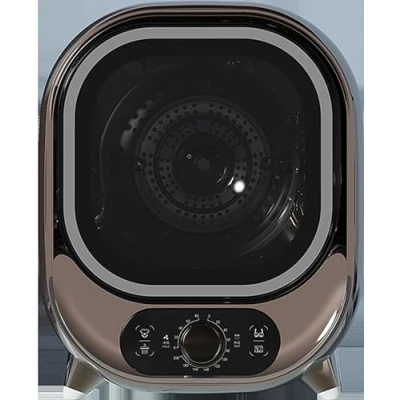 Image of Small Tumble Dryer, Portable Condenser 5kg Vented Perfect for Counter Top or Wall Mounted Use, Compact, Mini Spin 0.8kg Load Capacity (Brown)