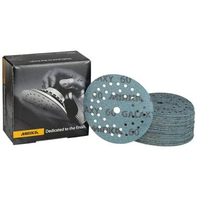 Image of Mirka Galaxy Epoxy Sandpaper 125 mm Hook &amp; loop Grit 60 for Sanding Resin, Wood, Epoxy, Rivertable / 50 Pcs Discs
