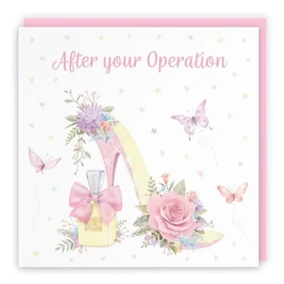 Image of Hunts England High Heel And Perfume After Operation Card For Her Milo&#039;s Gallery Female Get Well Soon Feel Better Speedy Recovery Women, Girls