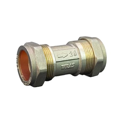 Image of 28mm Single Check Valve WRAS Approved Compression Fitting Non Return one Way Isolation DZR (28mm)