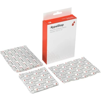 Image of Safety First Aid Group HypaStop Assorted Hypoallergenic Wound Closure Strips, Pack of 122 Sterile, Latex Free