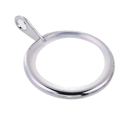 Image of Lister Cartwright 19 mm Curtain Rings Chrome Metal (Standard with Insert(10x Rings))