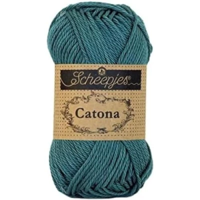 Image of Scheepjes Catona Cotton Yarn, 391 Deep Ocean, 1x25g