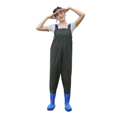 Image of Women Hunting Chest Waders With Boots,Fishing Pockets Belt,Wading Pants Crosswater,Waterproof,Breathable,for Fly Coarse Sea Fishing,Leisure,Gardening,Outdoor