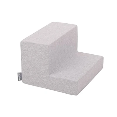 Image of KiddyMoon Foam Playground For Kids Obstacle Course Children Montessori Toy Babies Soft Construction Blocks Element, Steps, Made In The EU, Lightgrey: