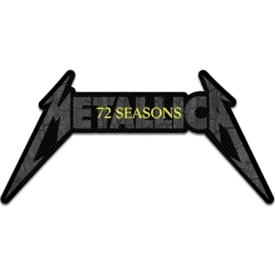 Image of Metallica Woven Patches 72 Seasons Charred Logo Cut Out Official Black One Size