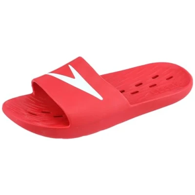 Image of Speedo Men&#039;s Slides Pool Sliders Quick Dry, Fed Red, 12 UK