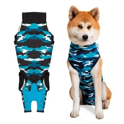 Image of Suitical Recovery Suit Dog, XX Large, Blue Camouflage