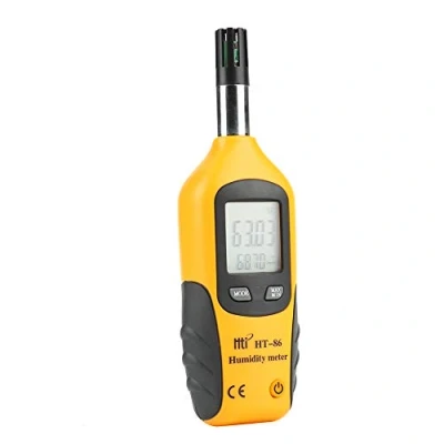Image of Digital Humidity Thermometer, HT 86 Handheld Psychrometer Bulb/Dew Point Temperature Meter LCD Display Monitor for Indoor and Outdoor Use