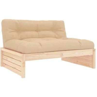Image of vidaXL Middle Sofa 120x80 cm Solid Wood Pine