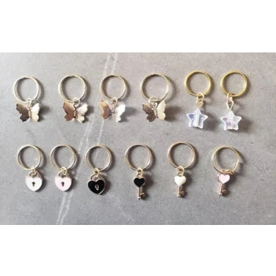 Image of Clip In Hair Extension Braids Dreadlocks Extensions, Box (Key And Lock Ring Set)