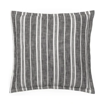 Image of Yard Hebble Striped Cushion Cover Black Cotton One Size
