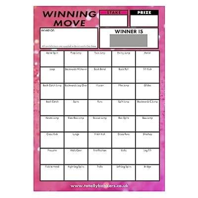 Image of Totally Bonkers Dance Fundraising/Charity Scratch Card A6 (40 Moves) 10 Pack