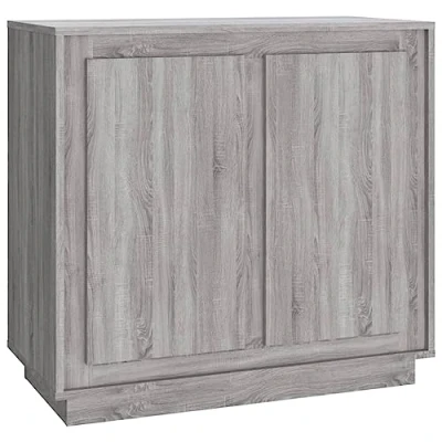 Image of vidaXL Sideboard Cabinet in Grey Sonoma, Practical &amp; Decorative Storage Solution, Engineered Wood with 4 Compartments Easy Assembly Durability