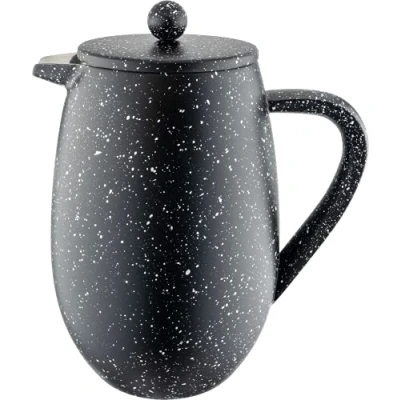 Image of Café Olé BFD Cafetière, 1 Litre 3 Cup Double Walled Stainless Steel French Press Coffee Maker, Grey Granite Finish 08BG