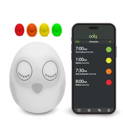 Image of Ooly Owl, The Adorable Sleep Companion That Helps Your Child Understand When it’s time to get up. Battery Operated Children&#039;s Trainer, Alarm Clock, and Night Light.