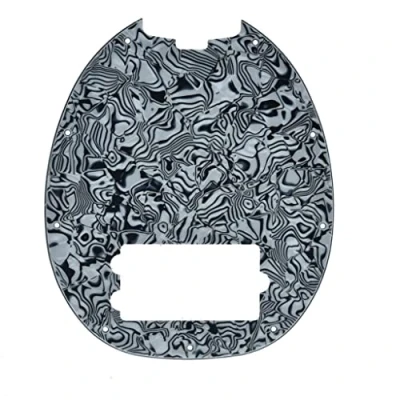 Image of KAISH bass Pickguard Fit for Musicman classic 4 string StingRay models Black WhiteShell