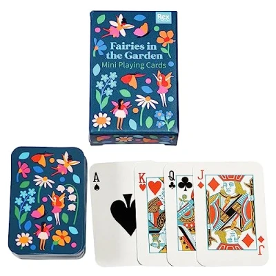Image of Rex London Children&#039;s Mini Playing Cards Choice of Design (Fairies in The Garden)