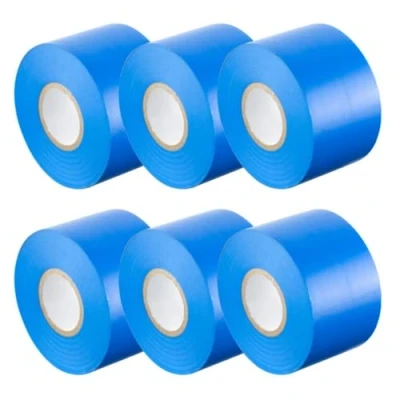 Image of Gocableties Blue Wide Electrical Tape, 50mm x 33m, 2&quot; Strong Self Adhesive PVC Insulation Tape for Insulating, Repairing and Protecting Wires, 6 Rolls