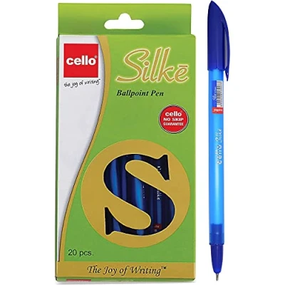 Image of Cello Slike Ballpoint Pen Fine Point Stick Ball (0.7 mm) Blue Pens