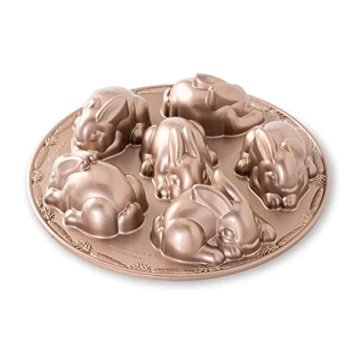 Image of Nordic Ware bake form Baby Bunny Copper 6 pieces