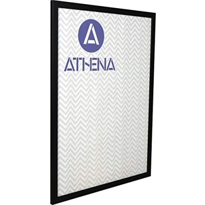 Image of Athena Black Woodgrain Thin Premium Wood Picture Frame 20&quot; x 16&quot; 20 16 Photo 20x16 with Clear Styrene Sheet &amp; Wall Mounted Hook Inches