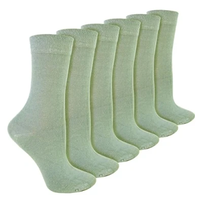 Image of Sock Snob Ladies Merino Wool Socks with Bamboo Blend Everday Lightweight (4 8, Green)