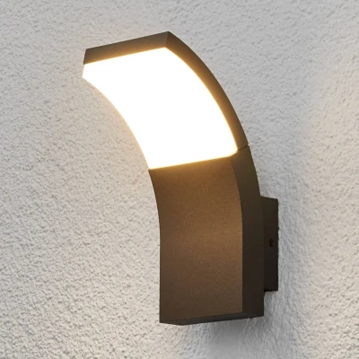 Image of Lucande LED outdoor wall light Timm, 20 cm, anthracite, metal
