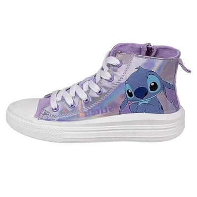 Image of Disney Stitch High Top Sneakers, Berry, 13.5 UK Child