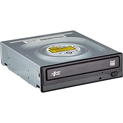 Image of Hitachi LG GH24 Internal DVD Drive, RW CD ROM Rewriter for Laptop/Desktop PC, Windows 10 Compatible, M Disc Support, 24x Write Speed (Bare Drive) Black