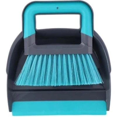 Image of Flat Plastic Handy Dustpan and Sweeper Brush Set