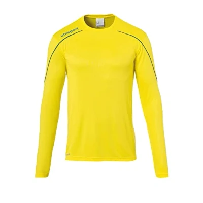 Image of Uhlsport Stream 22 Long Sleeve Jersey Men, Red/White, Moisture Wicking Dry Tech, Size XL