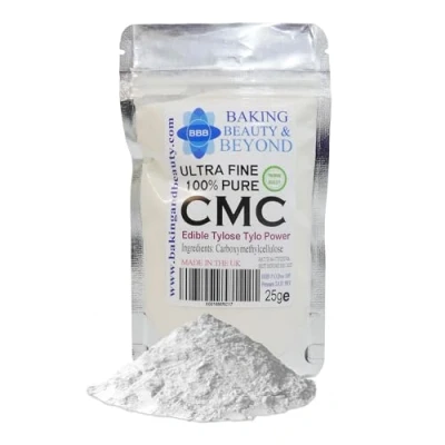 Image of Pure CMC Tylo Tylose Powder Gum Tragacanth Sub Cake Icing Sugarpaste Edible Glue (25g (Pack of 1))