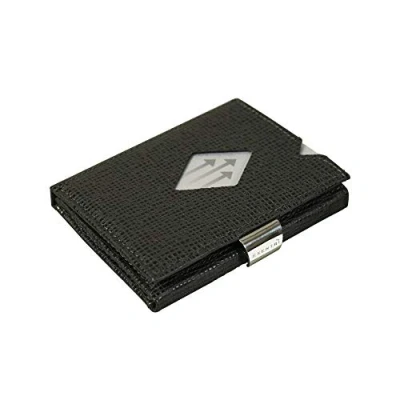 Image of EXENTRI Premium Leather Trifold Wallet for Men RFID Blocking Slim W/Stainless Steel Locking Clip &amp; Quick Access Windows (Mosaic Black)