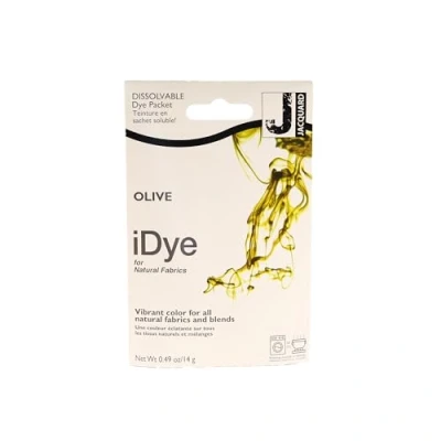 Image of Jaquard IDYE Olive Fabric Dye for Natural Fabrics and Clothes No Mess Sachet