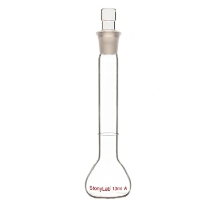 Image of stonylab Borosilicate Glass Volumetric Flask, 10ml, Class A, Round Bottom, Tolerance ±0.02ml