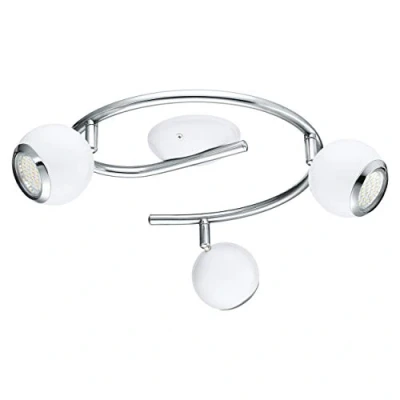 Image of Eglo Ceiling Light, Steel, GU10, White, Chrome 31003