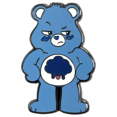 Image of Pawprint Family Grumpy Bear Enamel Pin Badge Care Bears Unlock the Magic Official Merchandise