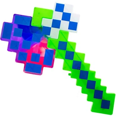 Image of The Glowhouse LED Light Up Diamond Pixel Axe