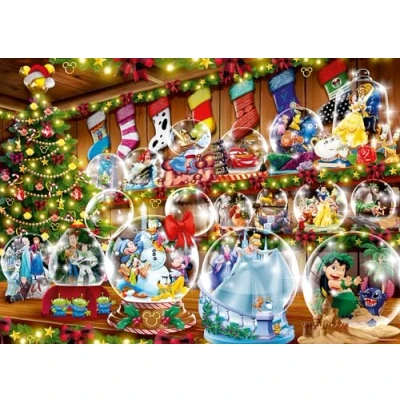 Image of Ravensburger Disney Snowglobes 2024 Christmas Jigsaw Puzzle for Adults and Kids Age 12 Years Up 1000 Pieces Special Edition