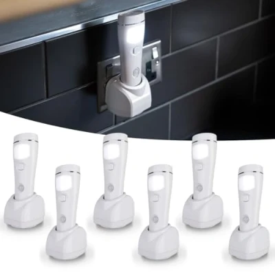 Image of NiteSafe Sensor II Rechargeable Night Light 4 Function Motion LED Nightlight, Power Failure Light, Torch and Work Six Pack