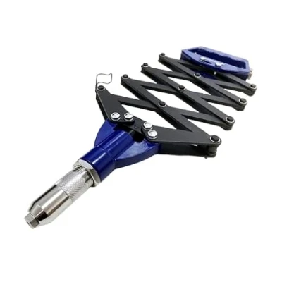 Image of Toolzone 32&quot; Lazy Tong Riveter Gun, 3 Nozzles (Up to 6.4mm)
