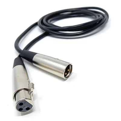 Image of DRUT 2m 3 pin XLR Male Plug To Female Socket, Audio Microphone, Mixer, Speaker Lead Cable 6.5ft