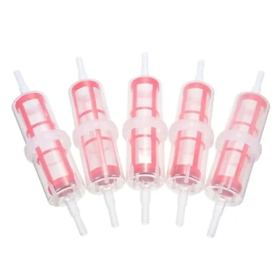 Image of esmusssein 5Pcs Universal Large Inline Diesel Fuel Filter for 8mm 10mm Pipe Hose