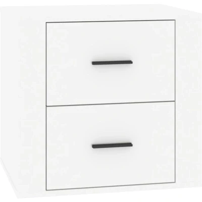 Image of vidaXL Bedside Cabinet High Gloss White 50x39x47 cm